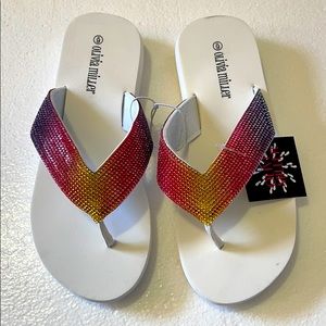 Olivia Miller Crystal ombré flip flip